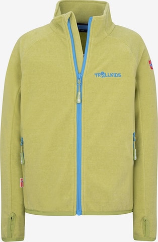 TROLLKIDS Fleece Jacket in Green: front