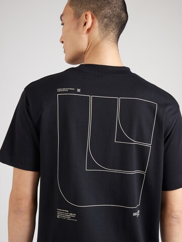 T-Shirt 'SAXON' SELECTED HOMME en noir