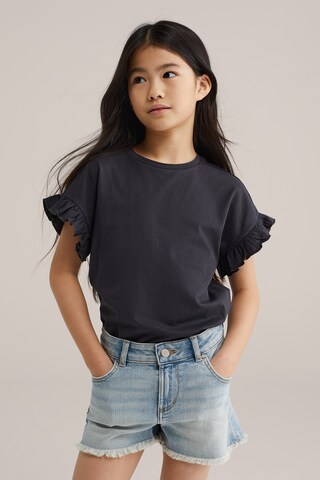 WE Fashion Футболка в Черный: спереди