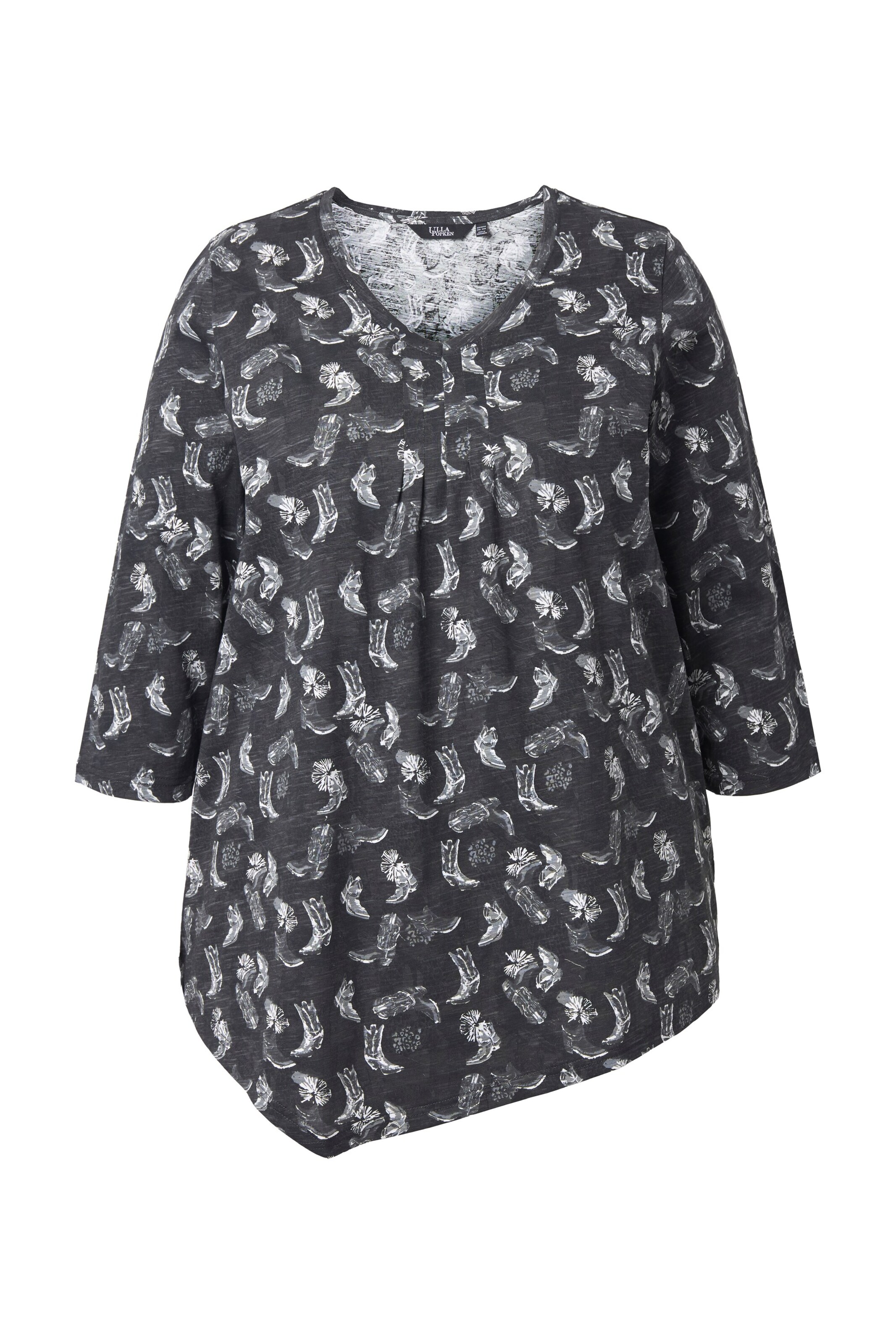 Ulla Popken Bluse in Schwarz: Vorderseite