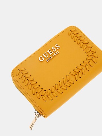 GUESS Wallet 'Tatum' in Yellow
