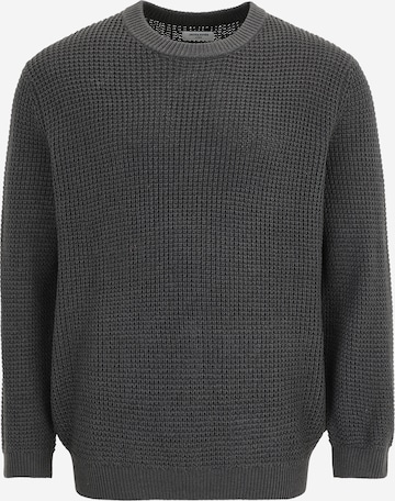 Jack & Jones Plus Свитер 'JJGLOBAL' в Серый: спереди