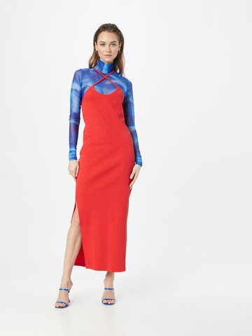 Oval Square Dress 'Jerry' in Red