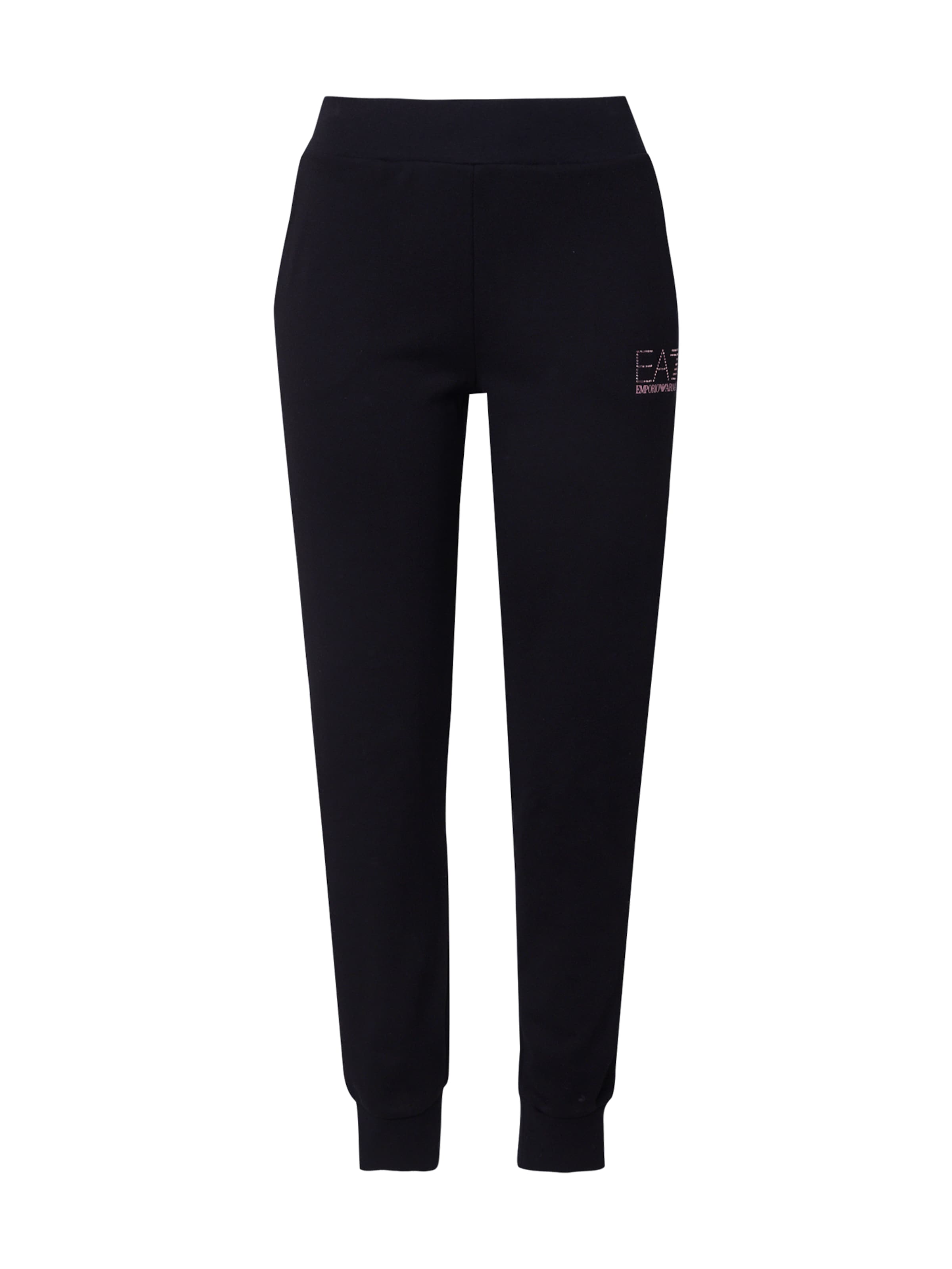 Tapered Pantaloni de la EA7 Emporio Armani pe negru: față