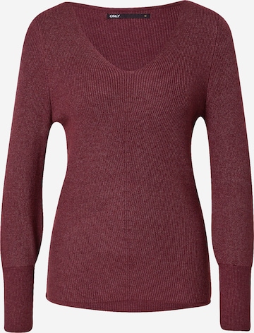 Pull-over 'Atia' ONLY en rouge : devant