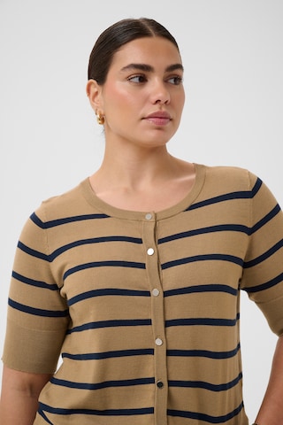 KAFFE CURVE Cardigan 'KCLizzy' i brun