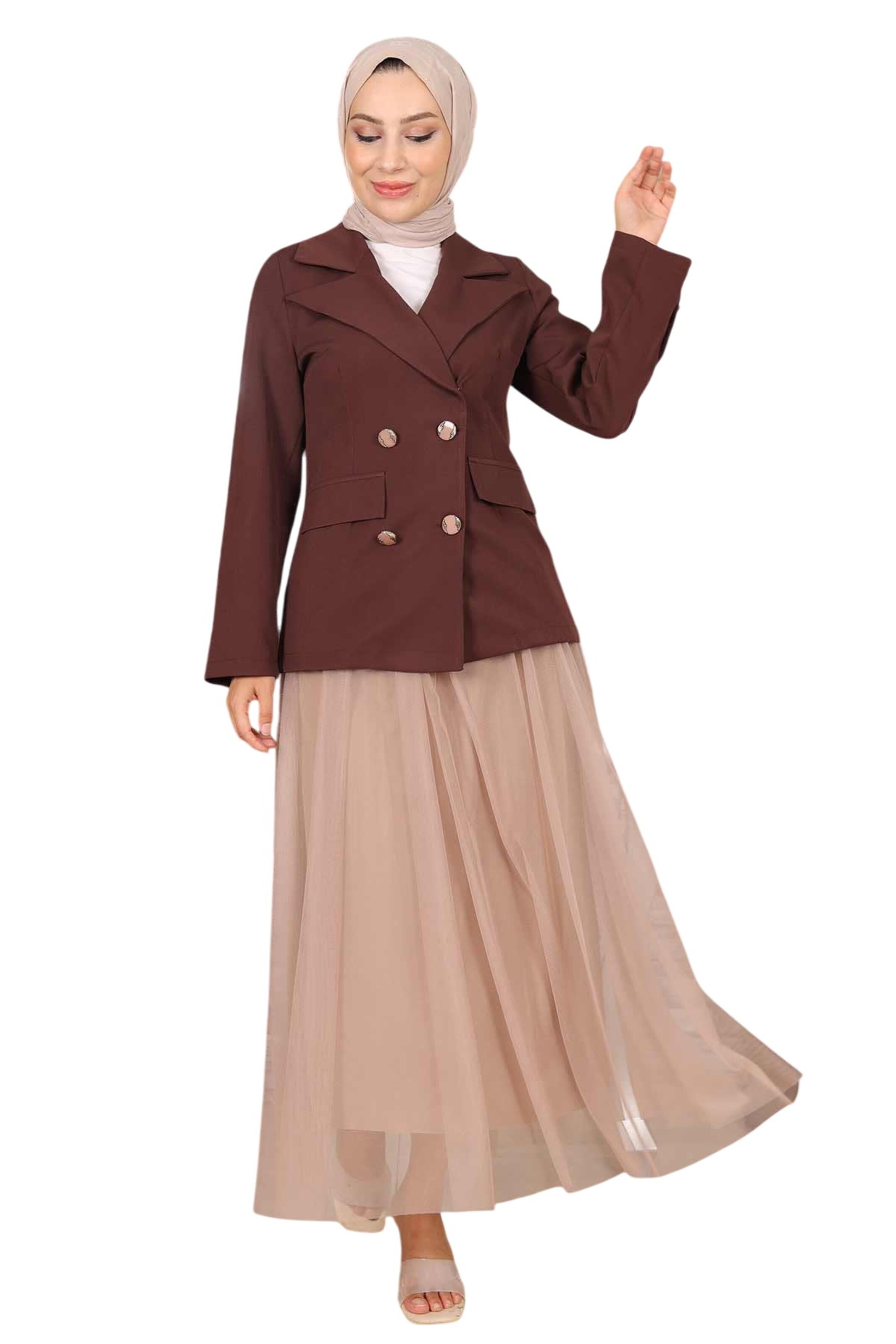 MODAMIHRAM Suit in Brown: front