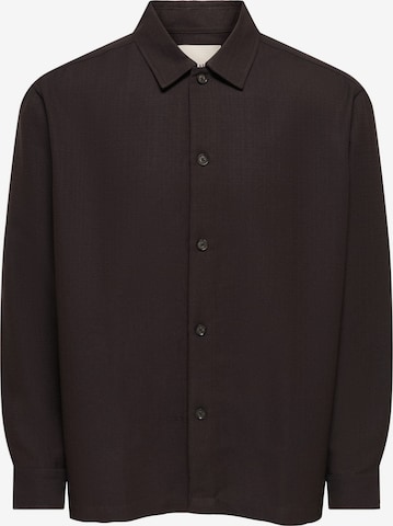 Camicia business 'ONSHansi' di Only & Sons in marrone: frontale