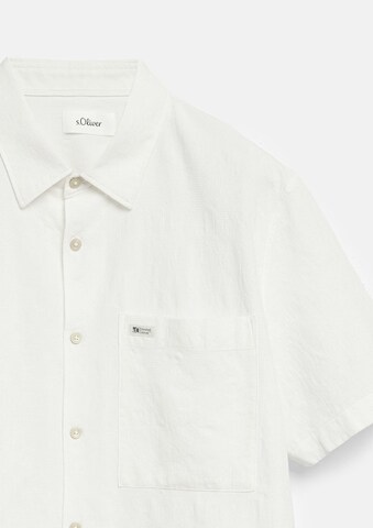 s.Oliver Comfort fit Button Up Shirt in White