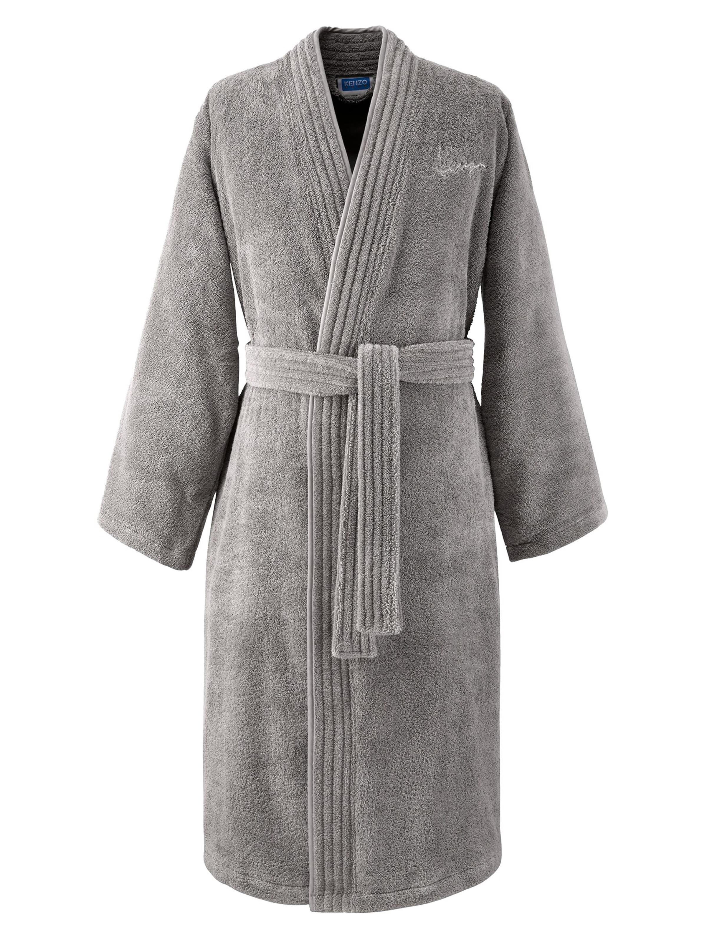 KENZO Bademantel lang 'KASTRAL'‌‌‌‌‌‌‌‌‌‌ in Grau: Vorderseite