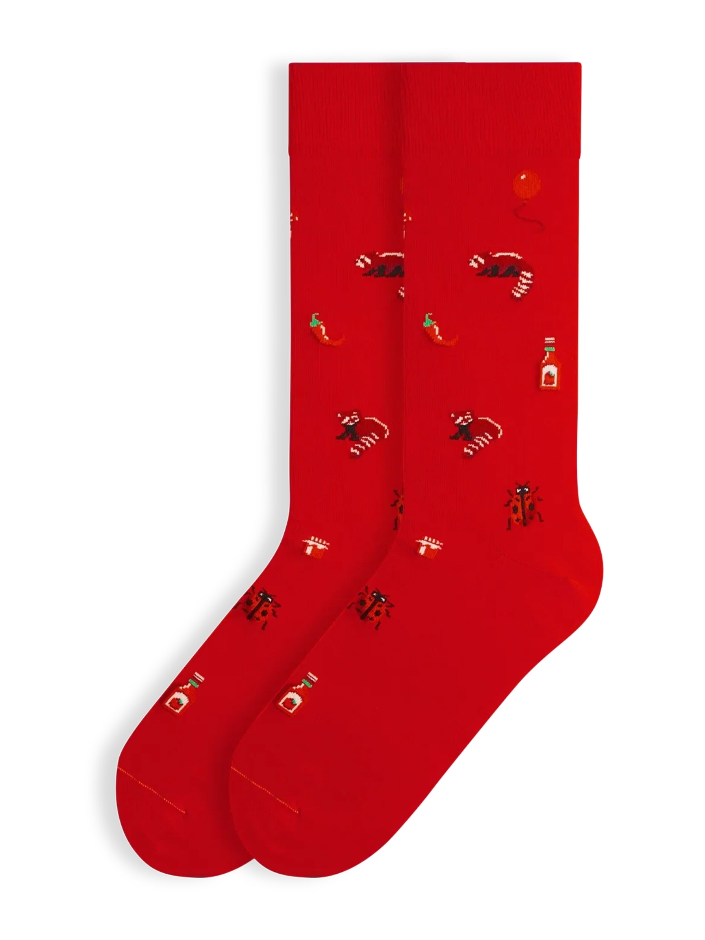 Von Jungfeld Socks 'Signature Icons' in Red: front