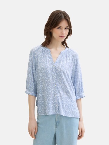 TOM TAILOR DENIM Bluse in Blau: predná strana