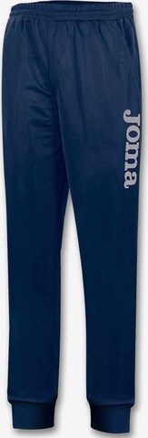 JOMA Tapered Workout Pants in Blue: front