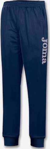 JOMA Tapered Workout Pants in Blue: front