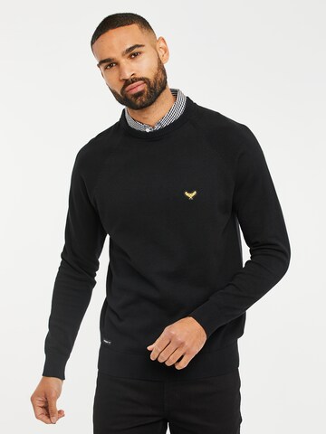 Threadbare Sweater 'Pecan' in Black: front