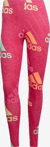 ADIDAS SPORTSWEAR Skinny Sportbroek in Roze: voorkant