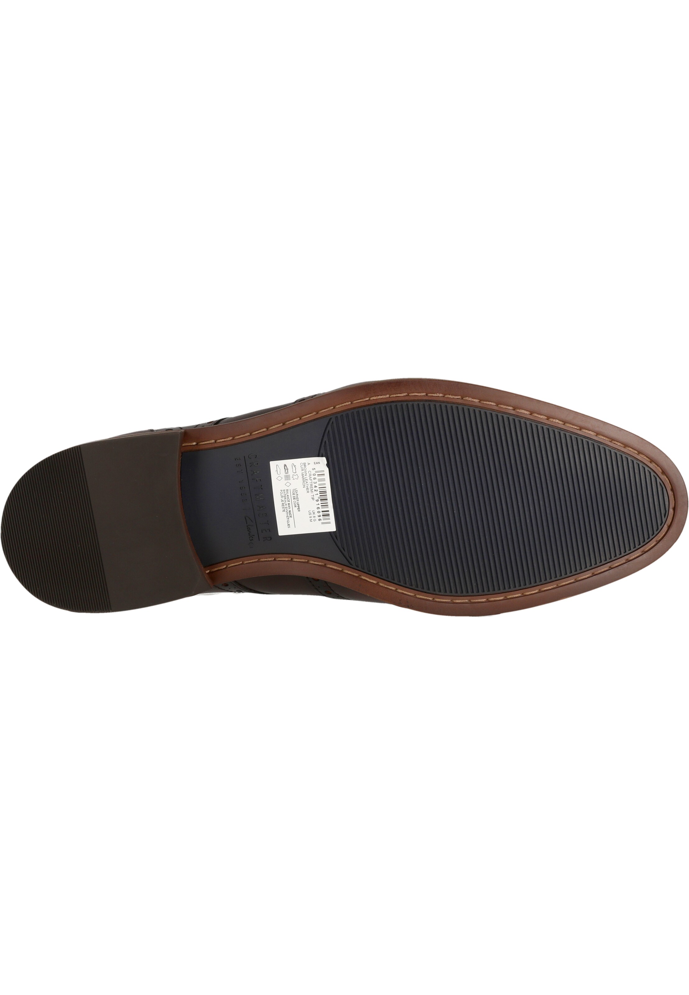 CLARKS Schnürschuhe 'CraftRemi Tip' in Braun