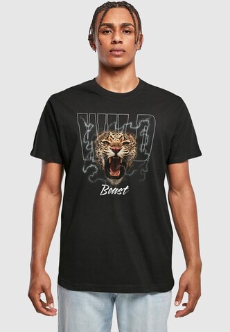 T-Shirt 'Wild Beast' Mister Tee en noir : devant