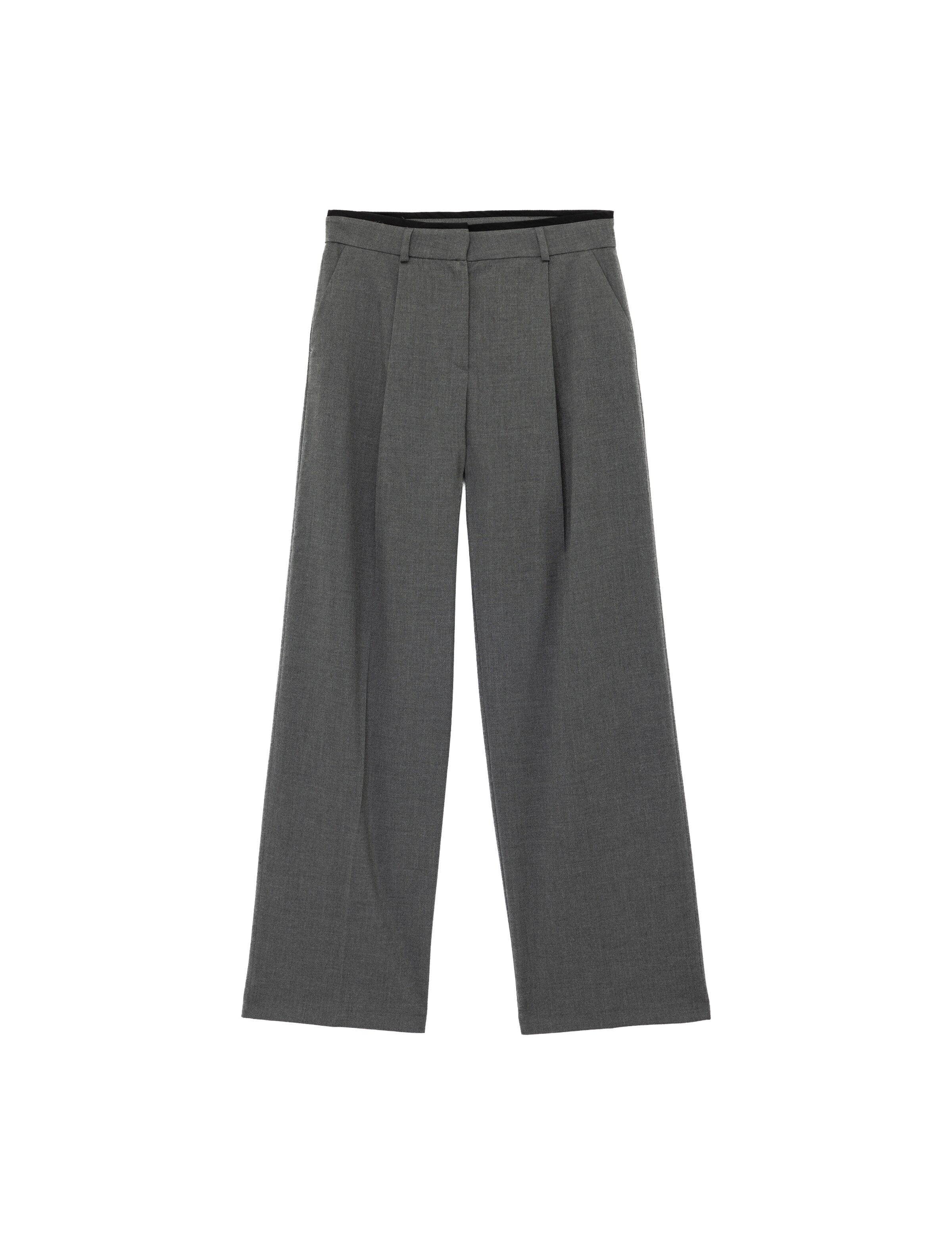Koton Wide Leg Hose in Grau: Vorderseite