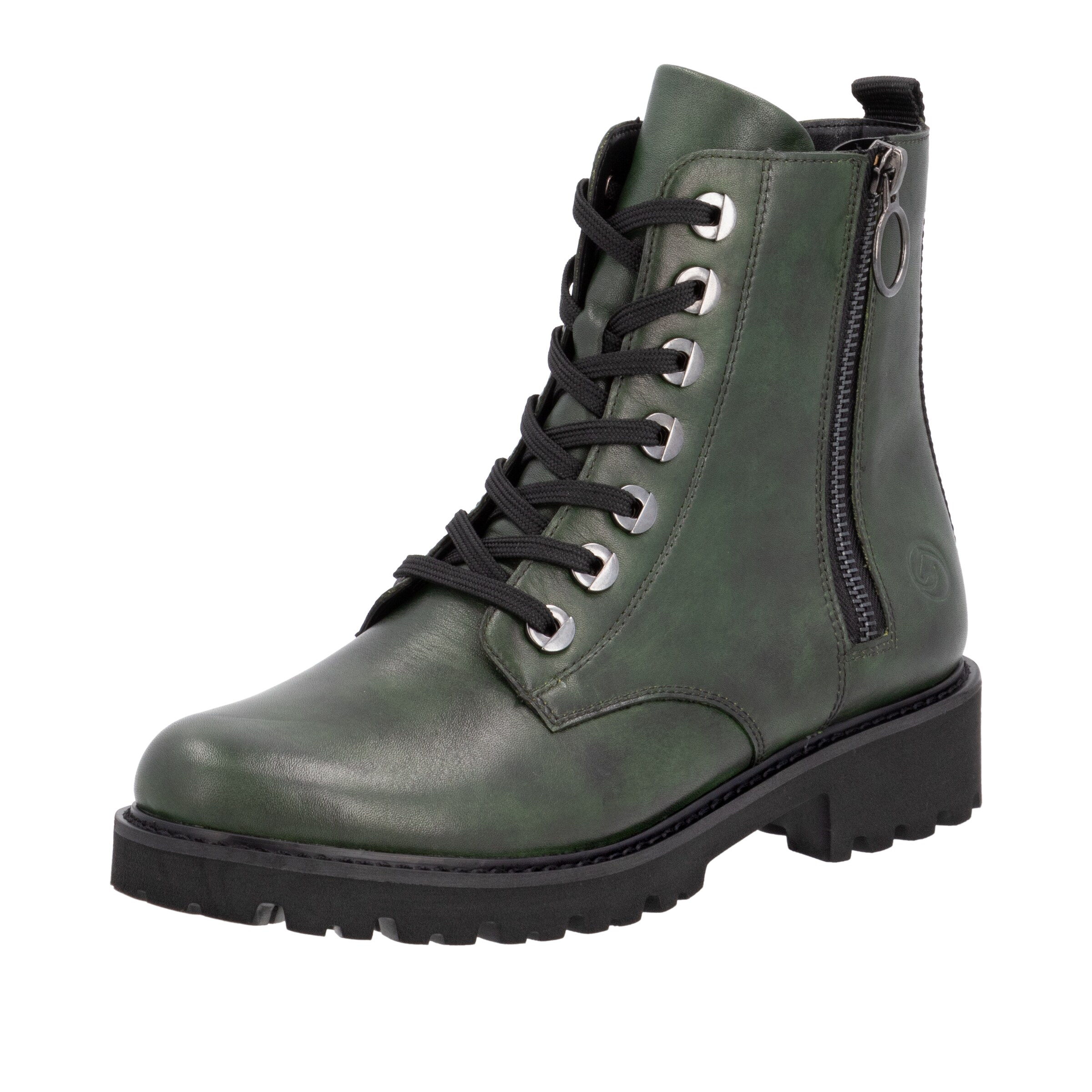Bottines à lacets REMONTE en vert : devant