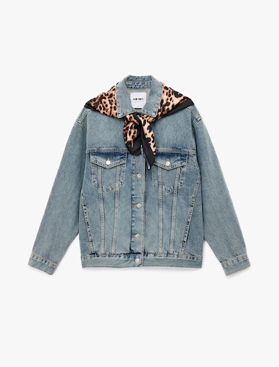 Koton Between-Season Jacket in Indigo / Brown / Black, Item view