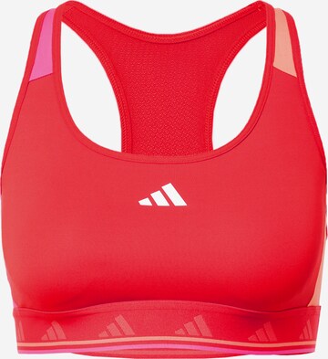 ADIDAS PERFORMANCE Bustier Sport bh 'Powerreact Medium-Support Techfit' in Rood: voorkant