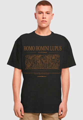 2Y Premium Shirt 'Homini' in Zwart: voorkant