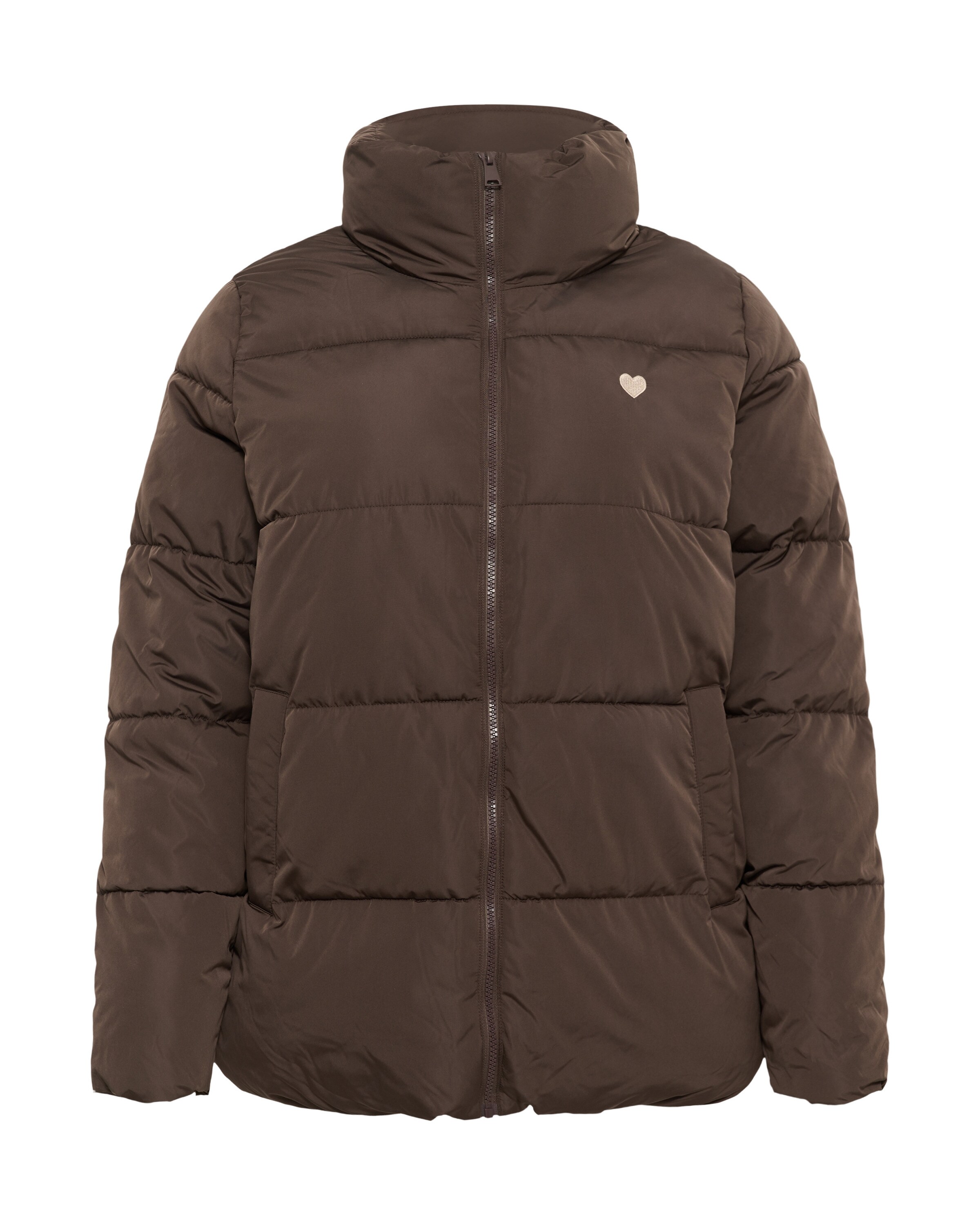 KAFFE CURVE Between-Season Jacket in Brown: front