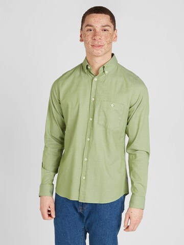 s.Oliver - Slim Fit Camisa em verde: frente