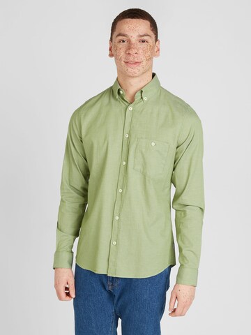 s.Oliver Regular Fit Hemd in Grün: Vorderseite