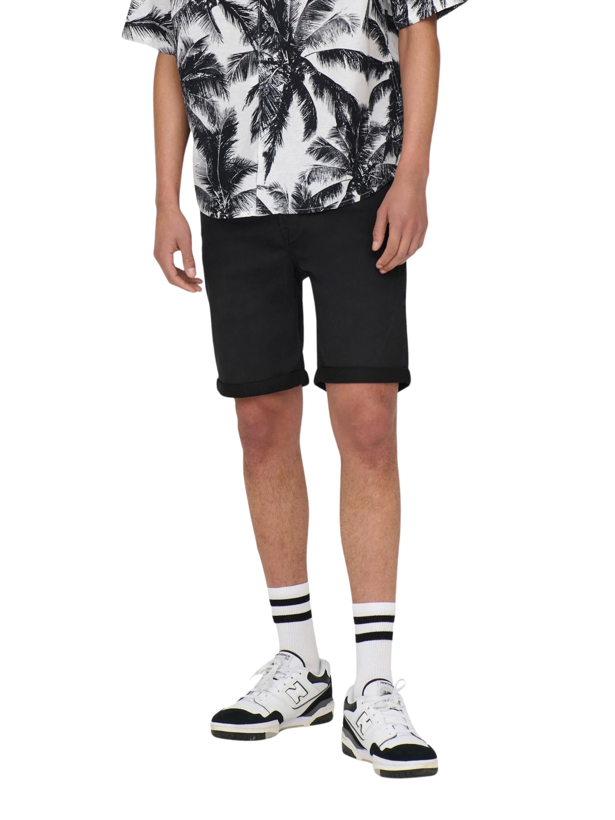 Only & Sons Slim fit Jeans 'Ply Life' in Black: front