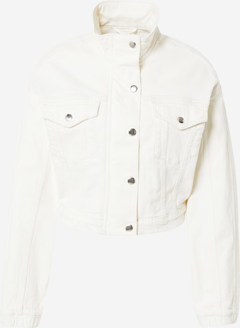 Abercrombie & Fitch Prehodna jakna | bela barva: sprednja stran