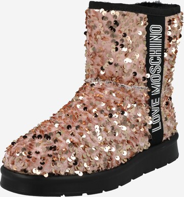 Love Moschino - Botas de neve em rosa: frente