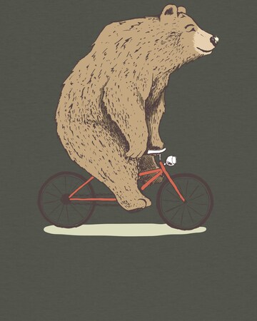 Watapparel Shirt ' Fahrradbär ' in Groen