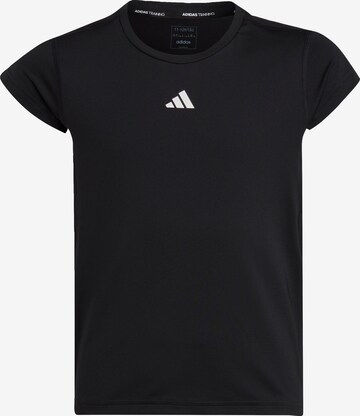 ADIDAS SPORTSWEAR Performance Shirt 'Aeroready 3-Stripes' in Black: front