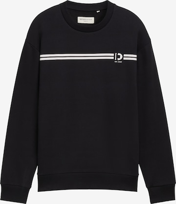 Sweat-shirt TOM TAILOR DENIM en noir : devant