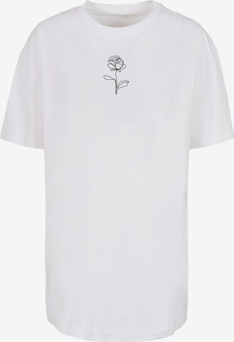 Merchcode T-Shirt 'Rose' in Weiß: predná strana