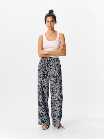 OBJECT Wide leg Pants 'OBJALBA' in Grey