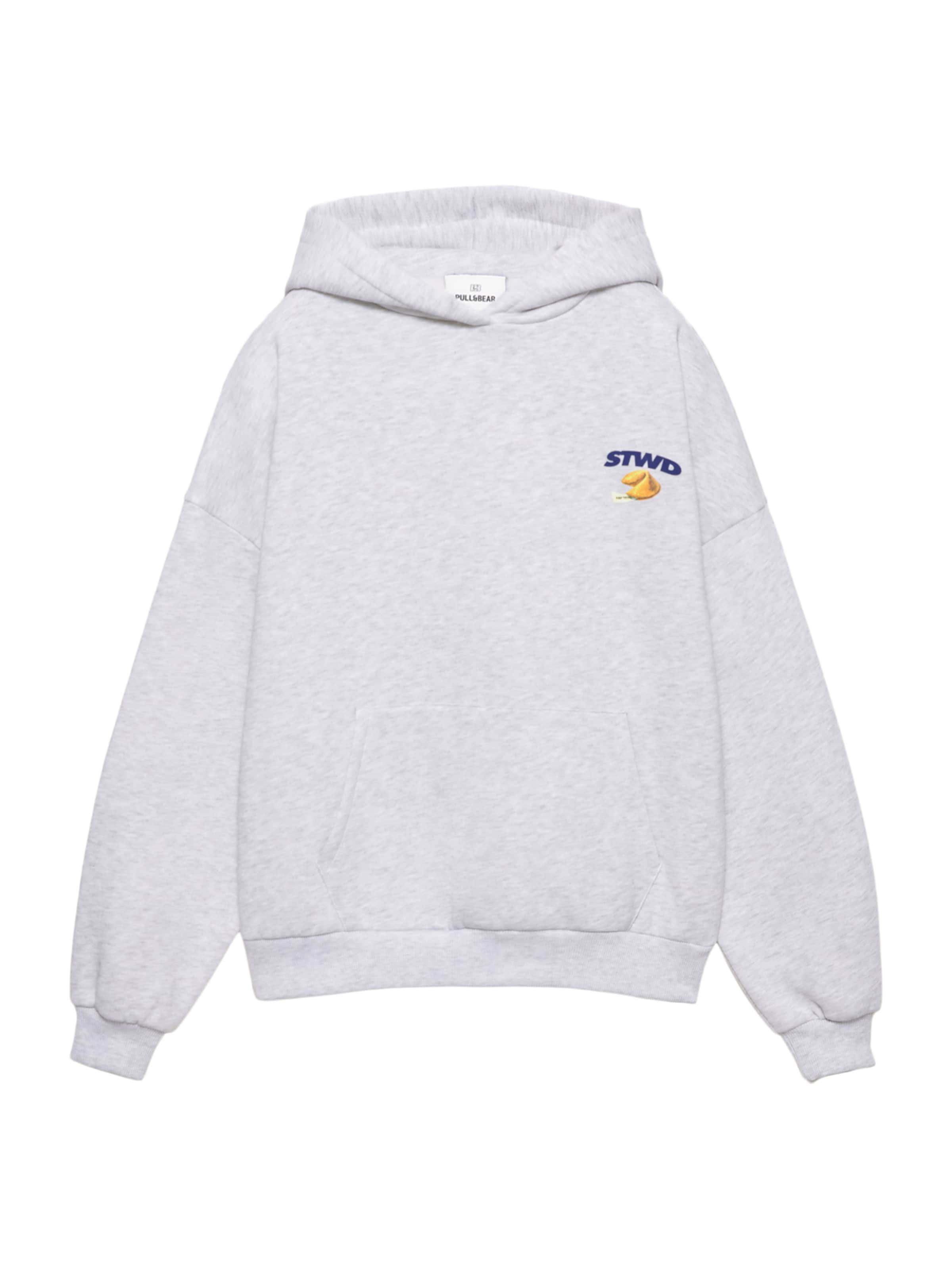 Pull&Bear Majica 'STWD GALLETA' | temno modra / kari / srebrno-siva / pegasto siva barva, Prikaz izdelka