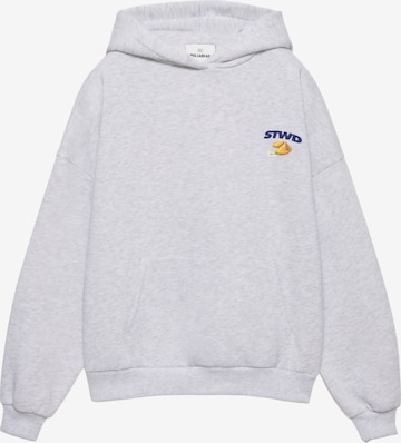 Pull&BearSweater majica 'STWD GALLETA' - siva boja: prednji dio