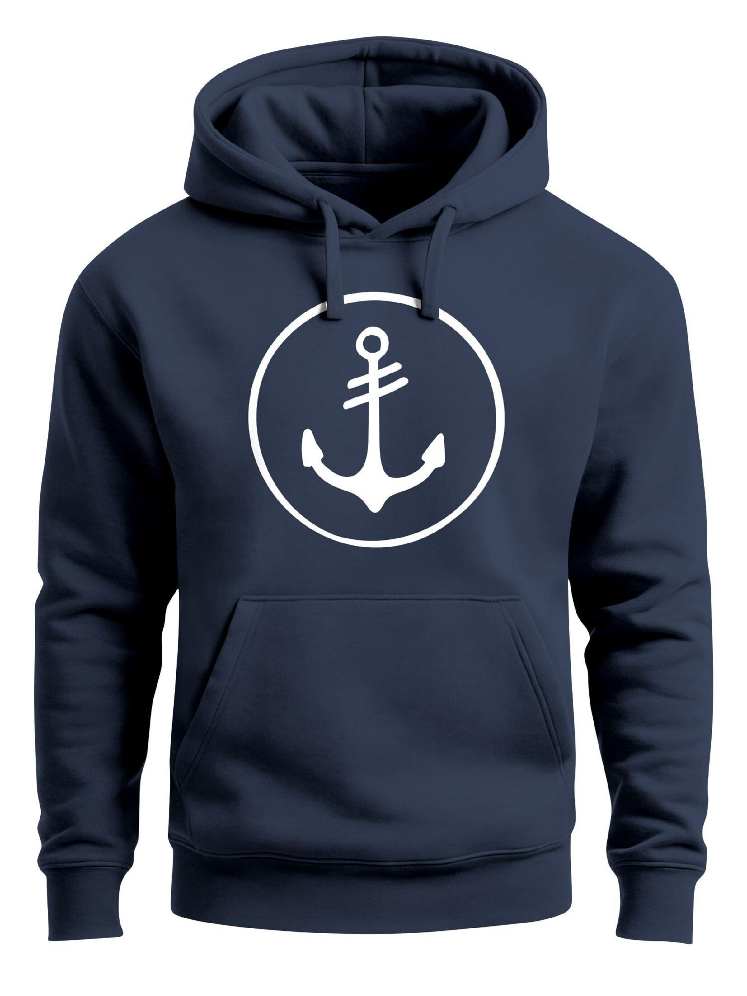 Neverless Sweatshirt 'Anker' in Blue: front
