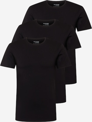SELECTED HOMME T-shirt i svart: framsida