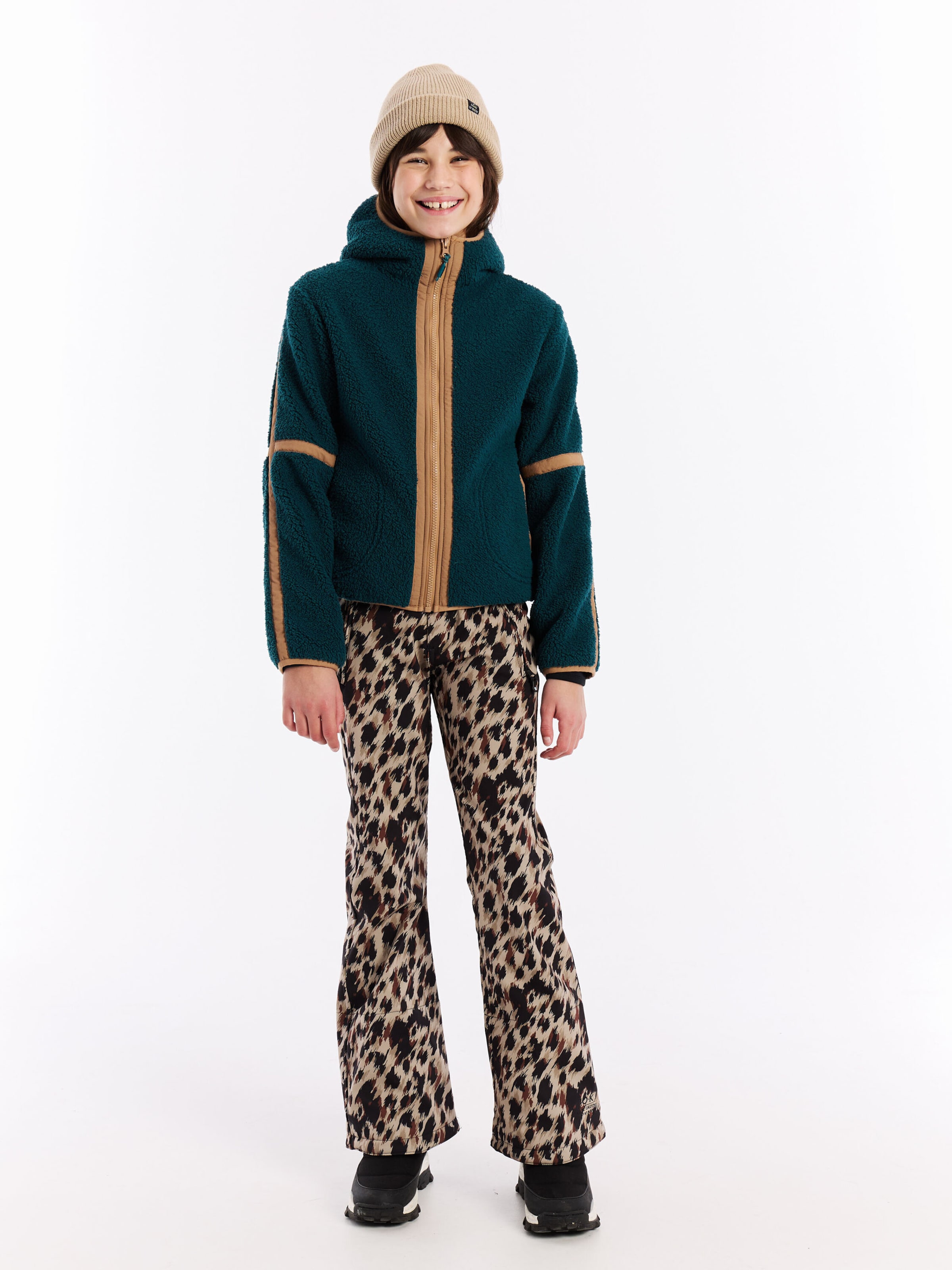 PROTEST Fleece jacket 'PRTJaggy JR' in Blue: front