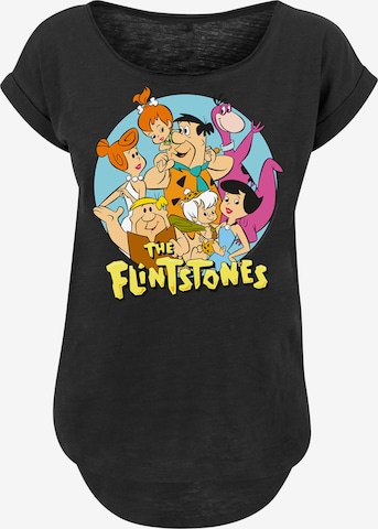 T-shirt 'Die Familie Feuerstein' F4NT4STIC en noir : devant