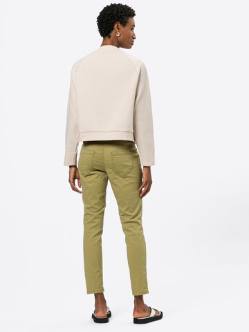 Coupe slim Pantalon TOM TAILOR en vert