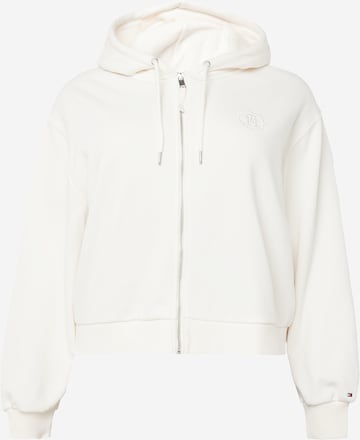 Tommy Hilfiger Curve Sweat jacket in White: front