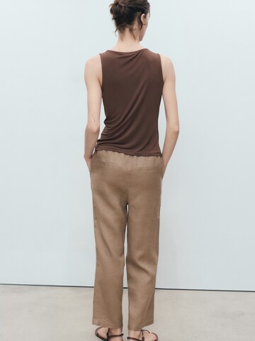 MANGO Loosefit Nadrág - barna