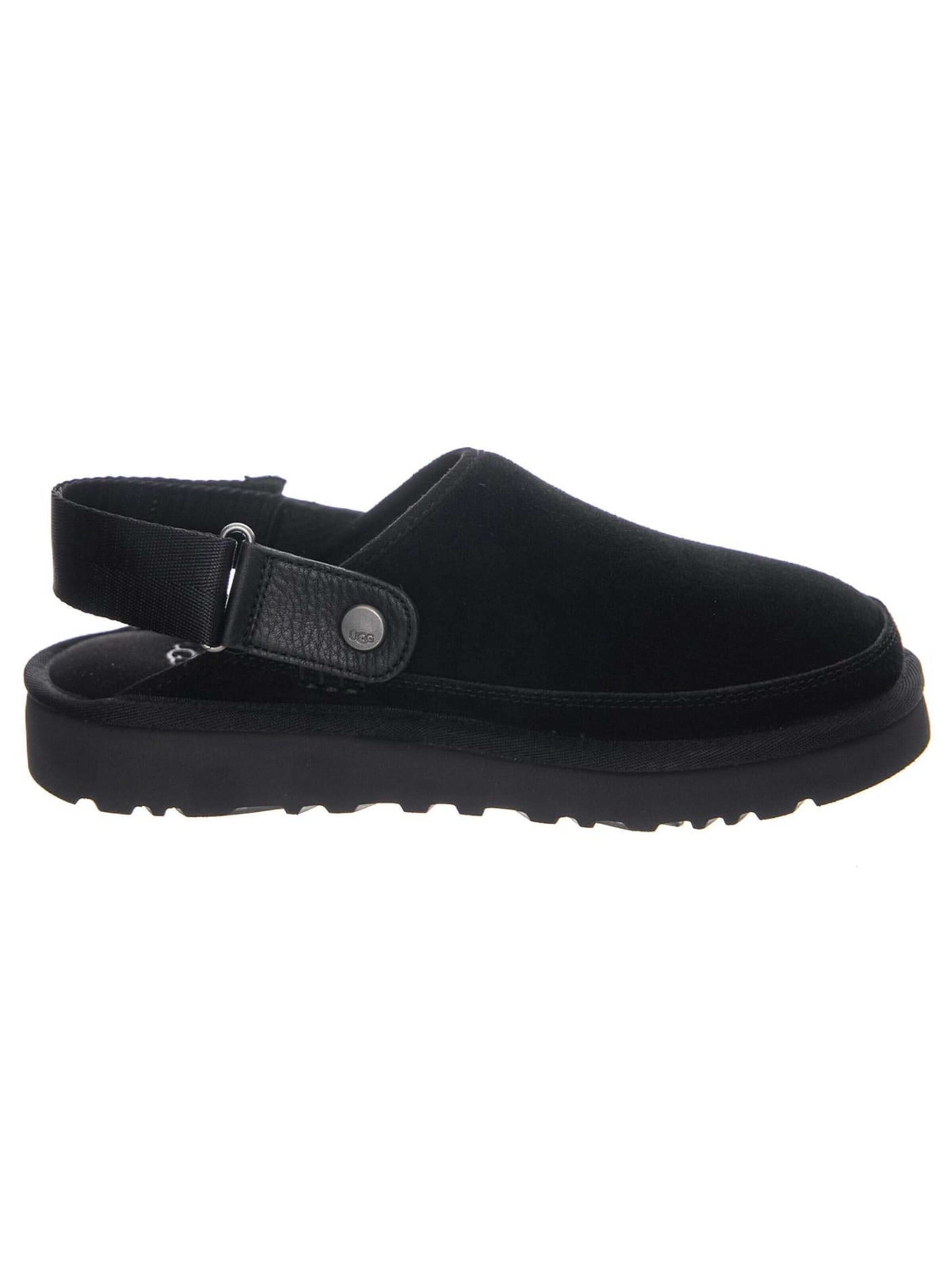 UGG Sandal 'Mount Hope Fleece Black Sandals' in Black