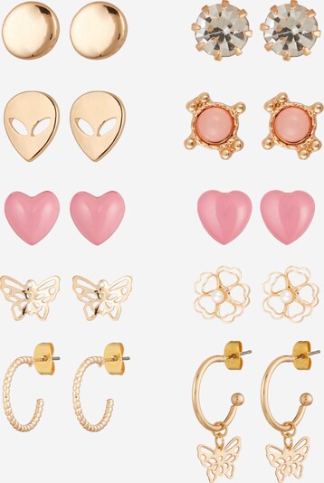 PIECES Earrings 'KAJA' in Gold / Pink / Transparent, Item view