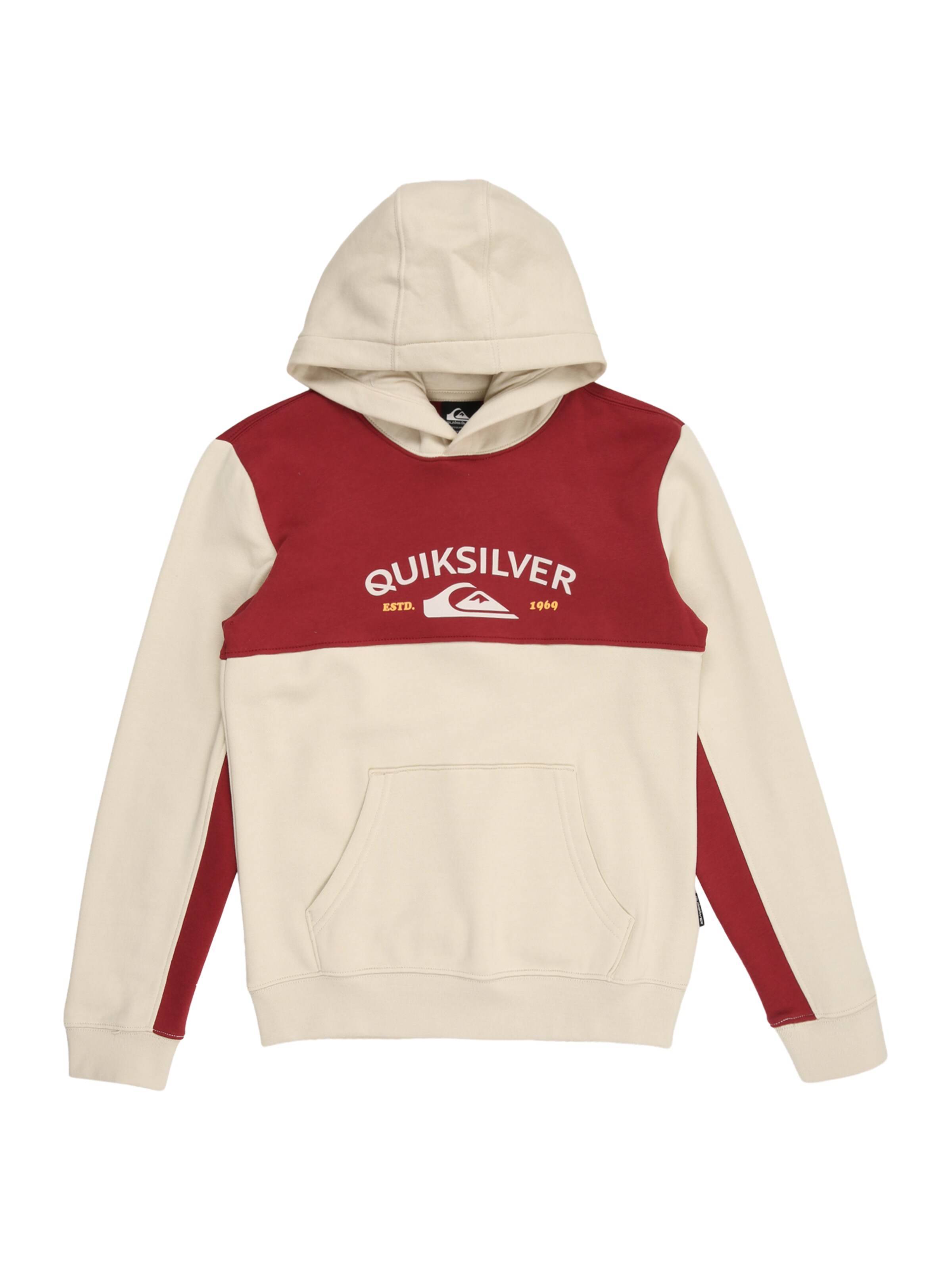 smėlio QUIKSILVER Megztinis be užsegimo 'KNOWLEDGE AREA': priekis